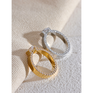 Anillo <span class=keywords><strong>de</strong></span> Boda JINYOU 7023 <span class=keywords><strong>de</strong></span> Lujo con Circonita Cúbica y Acero Inoxidable para Mujer, Joyería <span class=keywords><strong>de</strong></span> Aniversario Exquisita <span class=keywords><strong>de</strong></span> <span class=keywords><strong>Alta</strong></span> <span class=keywords><strong>Calidad</strong></span> - Product Image 2