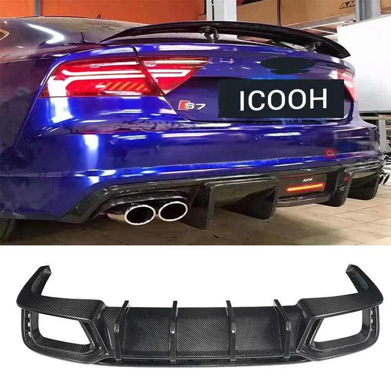 factory making auto carbon fiber parts accessories rear diffuser for audi a3 a4 a5 a6 s3 s4 s5 s5 s6 s7 s8