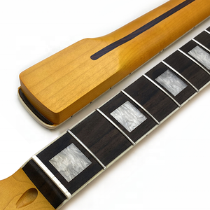 Mástil de guitarra ST de arce satinado de 22 trastes con headstock grande y ribete blanco - Product Image 3