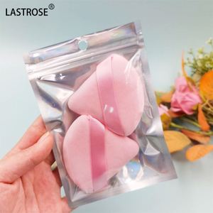 Triangle Cosmetic <b>Makeup</b> Thick Soft Finger Velvet Triangle Powder Puff Private Label Logo Packaging - Product Image 2