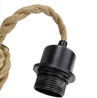 Gedrehtes Hanfseil-Lampenkabel mit Dimmer-Schalter und US-Stecker, Lichtzubehör, Pendelleuchten-Verlängerung