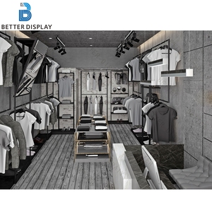 Exhibidores de Ropa para Hombre, Estante de Exhibición de Hierro para Tienda, Estante de Decoración, Perchero de Piso, Estantes Metálicos de Exhibición - Product Image 3