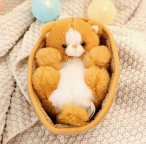 2024 vendita calda disegni popolari gatto peloso In cesto giocattoli di peluche peluche peluche giocattoli pezza gattino personalizzato per la decorazione della stanza - Product Image 6