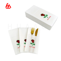 Serviettes en papier Airlaid personnalisées avec logo, effet lin, pour restaurant - Offre Spéciale