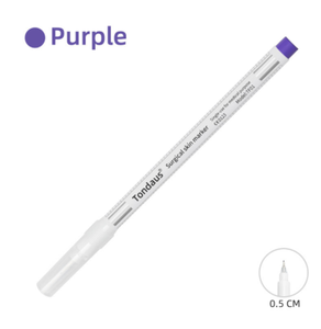 ปากกามาร์คเกอร์ผ่าตัดปลายแหลมปลอดสารพิษสำหรับขายส่ง บรรจุภัณฑ์ปลอดเชื้อ ล้างออกได้ ปากกามาร์คเกอร์ผิวหนังขนาดเล็กสำหรับผ่าตัด พร้อมไม้บรรทัด - Product Image 6