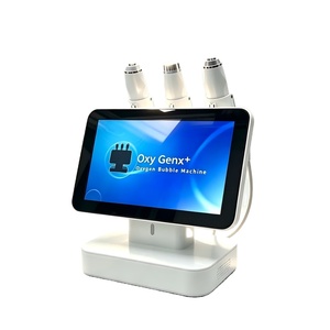 Appareil de beauté professionnel Oxy Genx+ 3 en 1 pour le visage : machine à bulles d'oxygène, lifting cutané RF et nettoyage ultrasonique en profondeur pour le rajeunissement facial - Product Image 1