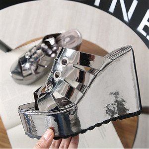 Sandalias de Verano para Mujer, Plataforma Romana, Tacón Alto Grueso, Zapatos de Mujer, Talla Grande 43, Hebilla, Sandalias Casuales de Calle, Estilo Gótico Punk - Product Image 2