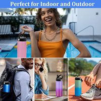 Bouilloire isotherme Pupor 304 en acier inoxydable grande capacité, gourde de voyage portable pour le sport avec poignée