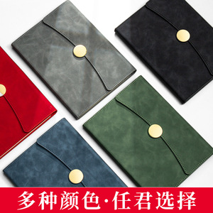 Libreta de Negocios de Cuero Rojo con Cierre de Broche Dorado, Encuadernación Cosida, Diario de Oficina Universal, Impresión de Logotipo Personalizable - Product Image 4