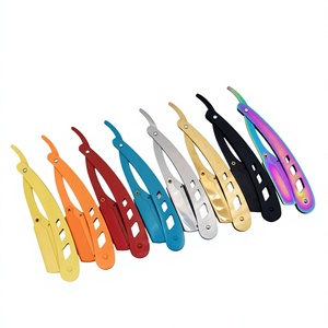 Juego de Navajas Plegables Metálicas de Colores para Exteriores, Herramientas de Supervivencia para Camping y Senderismo, Cuchilla Única de Acero Inoxidable Multicolor para Afeitar el Cuerpo - Product Image 2