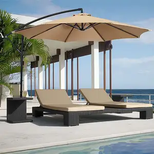 Deslocamento Parasol 2023 Nova Praia Ao Ar Livre Romano Cantilever Jardim Parasol Grande Banana pátio Guarda-chuva Pendurado Jardim Guarda-chuva