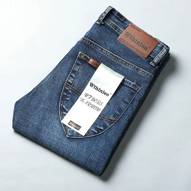 Spring and Autumn Stretch Straight-leg Loose Trend Fashion Versatile Men's Jeans
