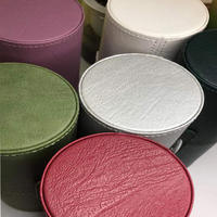 Porte-pinceaux cosmétiques colorés de haute qualité, étui en cuir PU, gobelet de rangement pour pinceaux de maquillage, cylindre, ODM & OEM