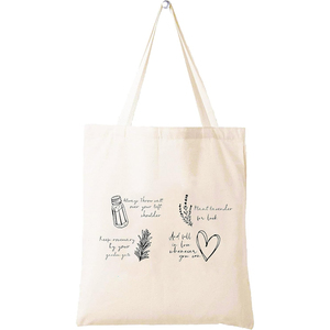 Sac à bandoulière pour collègues, sac fourre-tout pour le shopping, citation magique pratique, sel, romarin, lavande, amour, et tombez amoureux quand vous le pouvez - Product Image 2