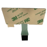 Papan Tombol Membran Remote Control, Sakelar Sentuh Taktil, LED Backlit, Pemasangan PCB, Perekat 3M467, Warna Kustom Perak Tembaga