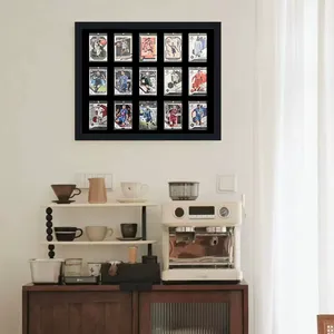 Solid Wood Trading Card Display Frame Wall Mountable Showcase for Sports NBA Yu-Gi-Oh Cards Collection Storage <b>Box</b> - Product Image 5