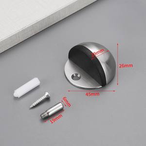 Butée de porte robuste en acier inoxydable 304 moderne avec pare-chocs en caoutchouc, fixation par vis, pour la maison, l'hôpital, le bureau et l'hôtel - Product Image 3