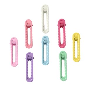 Pinza para el cabello ondulada en forma de U de 6 cm, pinza lateral de pico de pato sin costuras pintada brillante para mujer, accesorio para el cabello de uso diario - Product Image 5