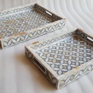 Lujo Moderno Hermoso Nuevo Producto Madre de Perla Seashell Bandeja Homeware Artesanía - Product Image 3