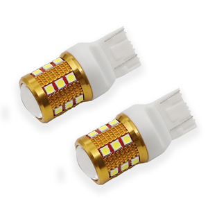 Bombillas LED para coche, luces direccionales, luces de freno, 1156, 1157, T20, 24 bombillas, 3030, 12V, amarillas. - Product Image 3