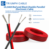 Câble double en PVC 18AWG/20AWG, fil plat en cuivre pur, isolation PVC 80°C 300V, rouge et noir, fil électrique double parallèle