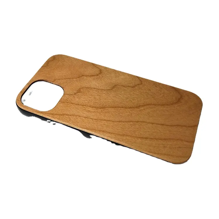 Factory-outlet venta al por mayor caja de madera personalizada plana PC stick viruta de madera para iPhone caja de madera