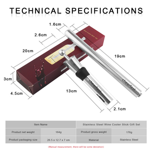 Superbe Cadeau : Refroidisseur de Bouteille de <span class=keywords><strong>Vin</strong></span> Réutilisable, Bâtonnet Refroidisseur de <span class=keywords><strong>Vin</strong></span> avec Coffret Cadeau en Papier Rouge Simple pour <span class=keywords><strong>Vin</strong></span> <span class=keywords><strong>Blanc</strong></span> - Product Image 3