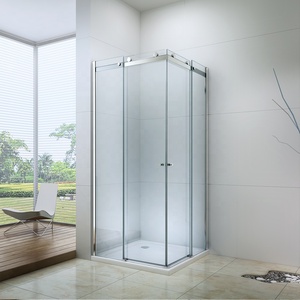 EX-803A Italien Moderne 2 Faces 8mm Cabine <span class=keywords><strong>De</strong></span> <span class=keywords><strong>Douche</strong></span> Sans <span class=keywords><strong>Plateau</strong></span> - Product Image 4