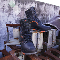Botte de travail tactique en cuir uniforme résistante à l'huile et au glissement pour hommes pour l'industrie lourde OEM