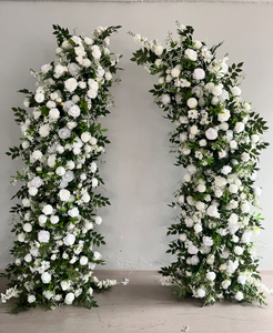 Цветочная композиция для свадебной арки: зеленые и белые цветы, аранжировка из шелковых цветов для свадебного декора - Product Image 3