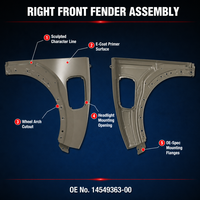 Nouvel ensemble d'aile avant droite de haute qualité pour BYD Seagull Dolphin Mini OE 14549363-00 Chine