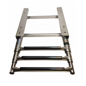 Escalera Telescópica de <span class=keywords><strong>Acero</strong></span> Inoxidable de 3 Peldaños para Barcos, Escaleras Plegables Marinas, Escalera Plegable - Product Image 2