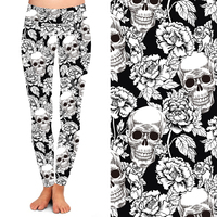 Cat Leggings Make Your Own Logo Halloween Cat Skull Spider Ghost High Waist Buttery Soft Leggings For Women