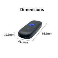 JINGXIN Vente en gros Mini scanner de codes-barres CCD portable sans fil Blue Tooth pour entrepôt