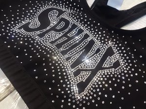 カスタムメイドTシャツデザインバタフライアートロゴレーザー形状モチーフパーカーダイヤモンドブリンブリンラインストーン熱中転写