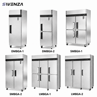 Congélateur vertical commercial à trois portes 1500L 1700L en acier inoxydable pour restaurant