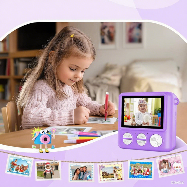 Instant Camera Print Photo Camera for Kids 1080P Picture HD Digital Instant Camera Toys Birthday Gifts