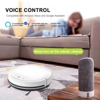 Aspirateur Robot Électrique Intelligent 3-en-1 Autonome Avec Fonction Balayage et Lavage Tuya pour Maison et Sol Humide et Sec
