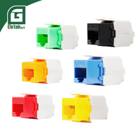 GETEKnet CAT6A CAT6 UTP Cat6 Color ABS Keystone Jack Cable Network Adapter RJ45 Coupler Modular Jack with Extend Feature