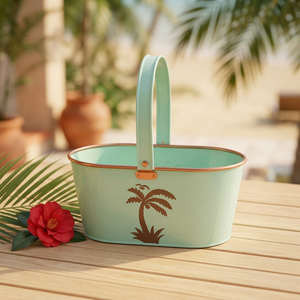Seau en fer galvanisé émaillé - Product Image 1