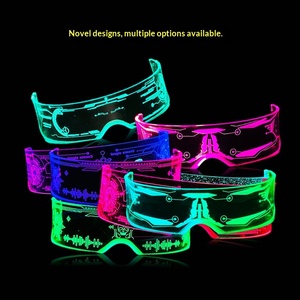 Lunettes de <span class=keywords><strong>mode</strong></span> en acrylique lumineuses LED Cyberpunk Tech - Nouveautés pour Pâques, Halloween, festivals de musique, bars, discothèques et soirées - Product Image 2