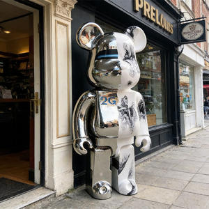 Fibra de vidrio Pintura <span class=keywords><strong>Bearbrick</strong></span> Escultura para la venta - Product Image 3