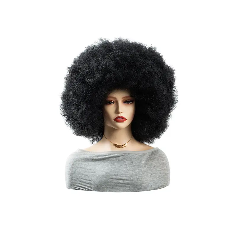 Anxin Peruca Afro Barata e fofa para mulheres, perucas de cabelo curto, pretas, para festas