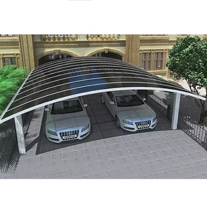 Abri de voiture extérieur en aluminium avec toit en polycarbonate, auvent de protection solaire pour parking extérieur - Product Image 2