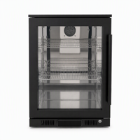 Mini-réfrigérateur compact 128L à porte vitrée et étagères réglables pour bar à domicile, patio, ou comme réfrigérateur à boissons extérieur