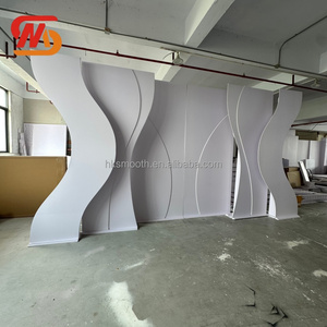 SMOOTH New Style Event Stage PVC <b>Backdrop</b> Design 3D White Wedding Arch <b>Backdrop</b> Panel With LED Light - Product Image 5