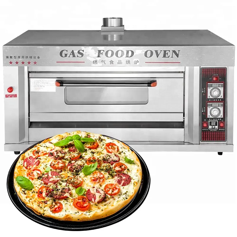 Yoslon YMQ-20 Gas Oven Pizza Roti Roti Mesin Panggang Oven Dek Komersial/