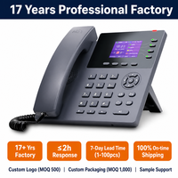 Telefono IP WiFi PoE a 4 Linee SIP con Schermo LCD a Colori da 2,4 Pollici, Voce HD e Interfaccia Coreana per Uffici e Call Center in Corea