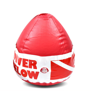 Bola de flotador salvavidas de emergencia de <span class=keywords><strong>PVC</strong></span> marino, área de agua, boya de posicionamiento de rescate, superficie de soplado de boca, banda de advertencia de buceo segura - Product Image 2