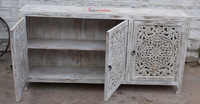 Armoire de buffet en bois antique rustique indien fait à la main meubles polyvalents durables pour salon moderne maison hôtel utilisation
